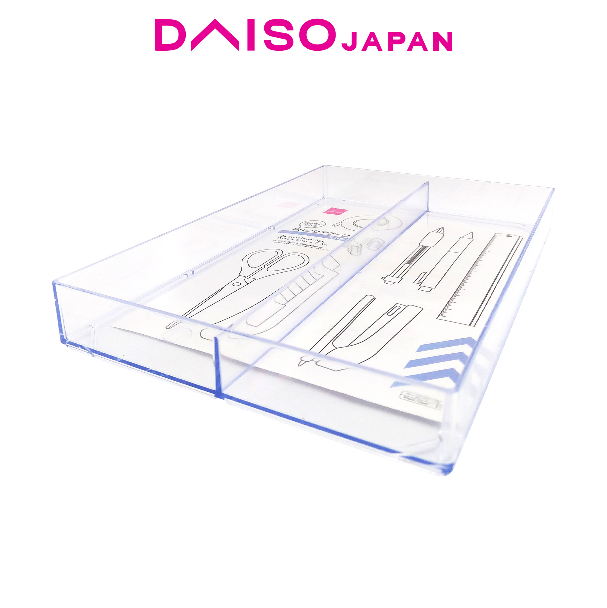 Daiso Clear Case Drawer Organizer 2 Compartment Lazada PH