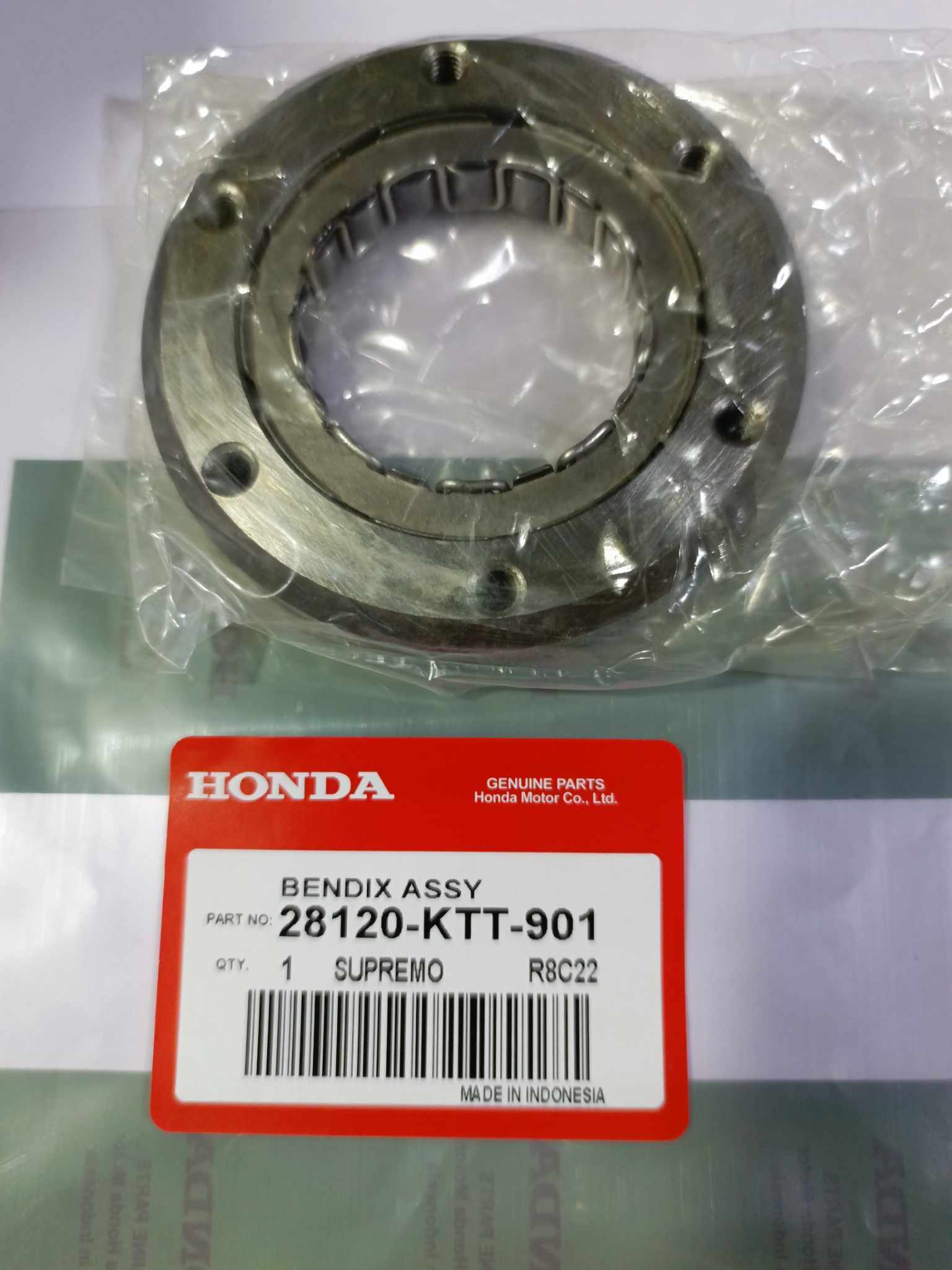 Honda Genuine Supremo/ XR150/ XR125/ TMX150 Bendix Assy. (w/o Flywheel ...