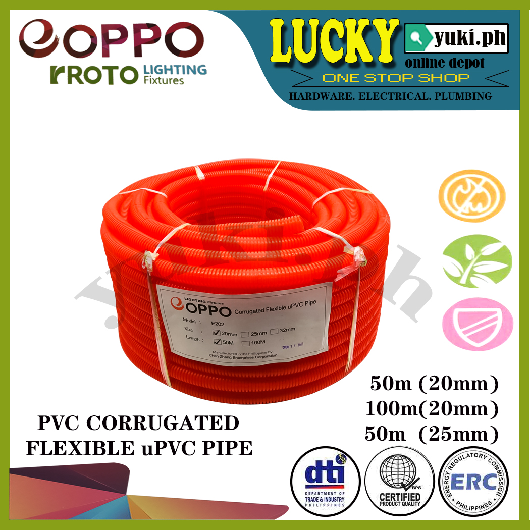 EOPPO/ROTO PVC ORANGE CORRUGATED FLEXIBLE uPVC HOSE PIPE Lazada PH