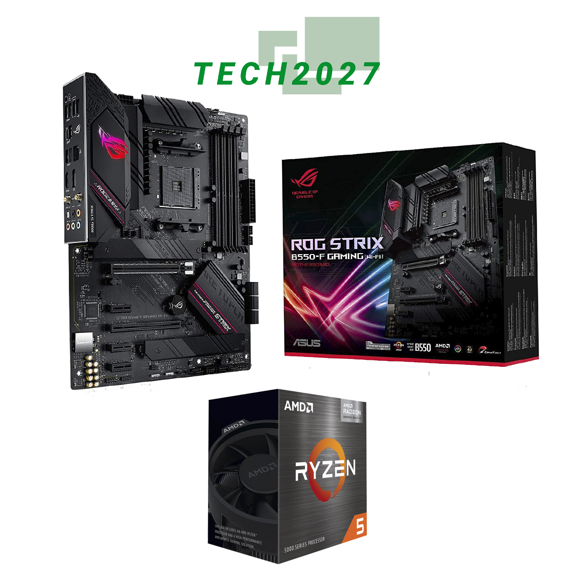 AMD Ryzen 5 5600G 3.9 GHz Six-Core AM4 Processor with ASUS ROG STRIX