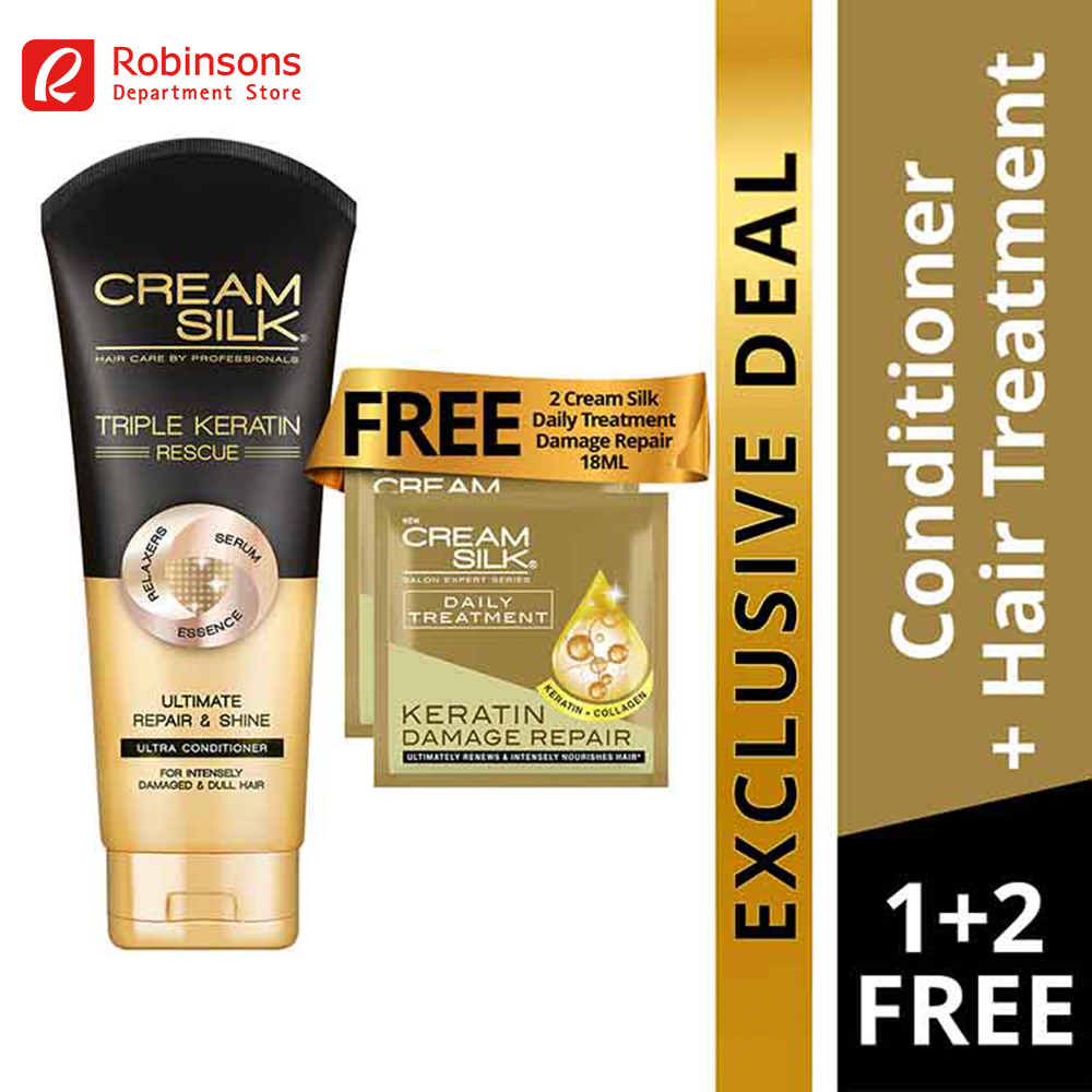 Cream Silk Conditioner Triple Keratin Rescue Ultimate Repair & Shine