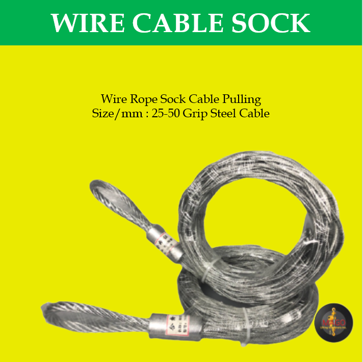 MAGO Electric Wire Stick Wire Rope Sock, Towing Socks Chinese Fingers