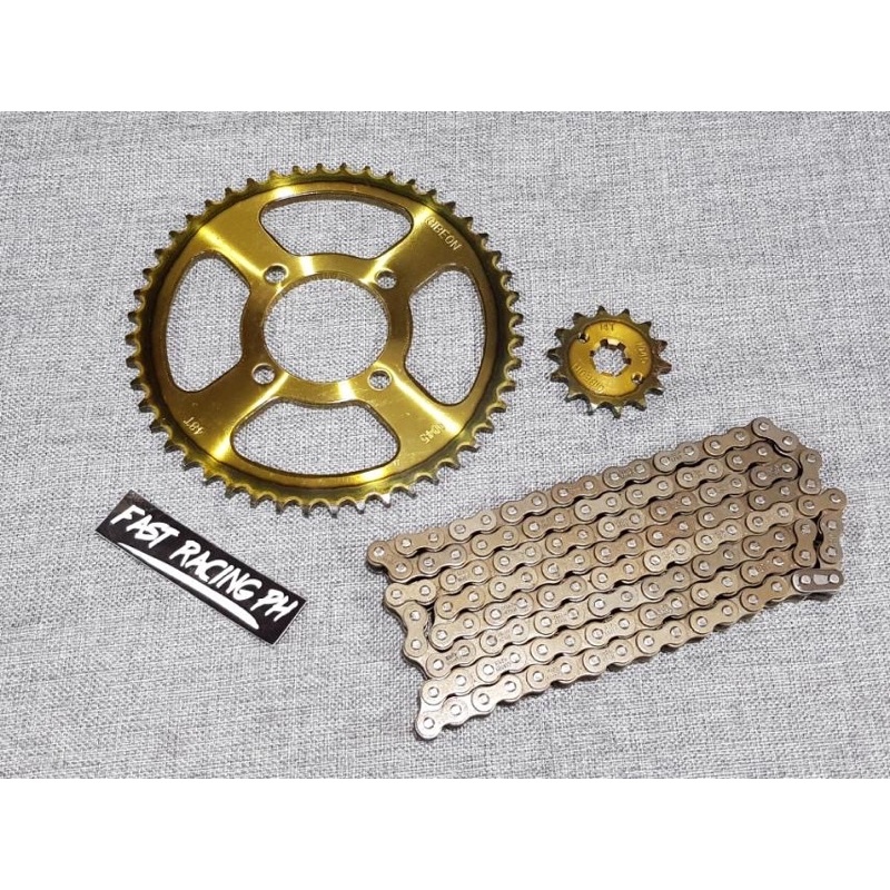 YAMAHA XTZ 125 CHAIN AND SPROCKET SET 428 heavy duty 130L 48t 14t