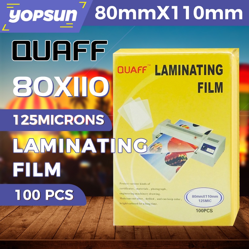 Quaff Laminating Film ID Size 125micron / 250micron (100 Pcs / pack) Lazada PH