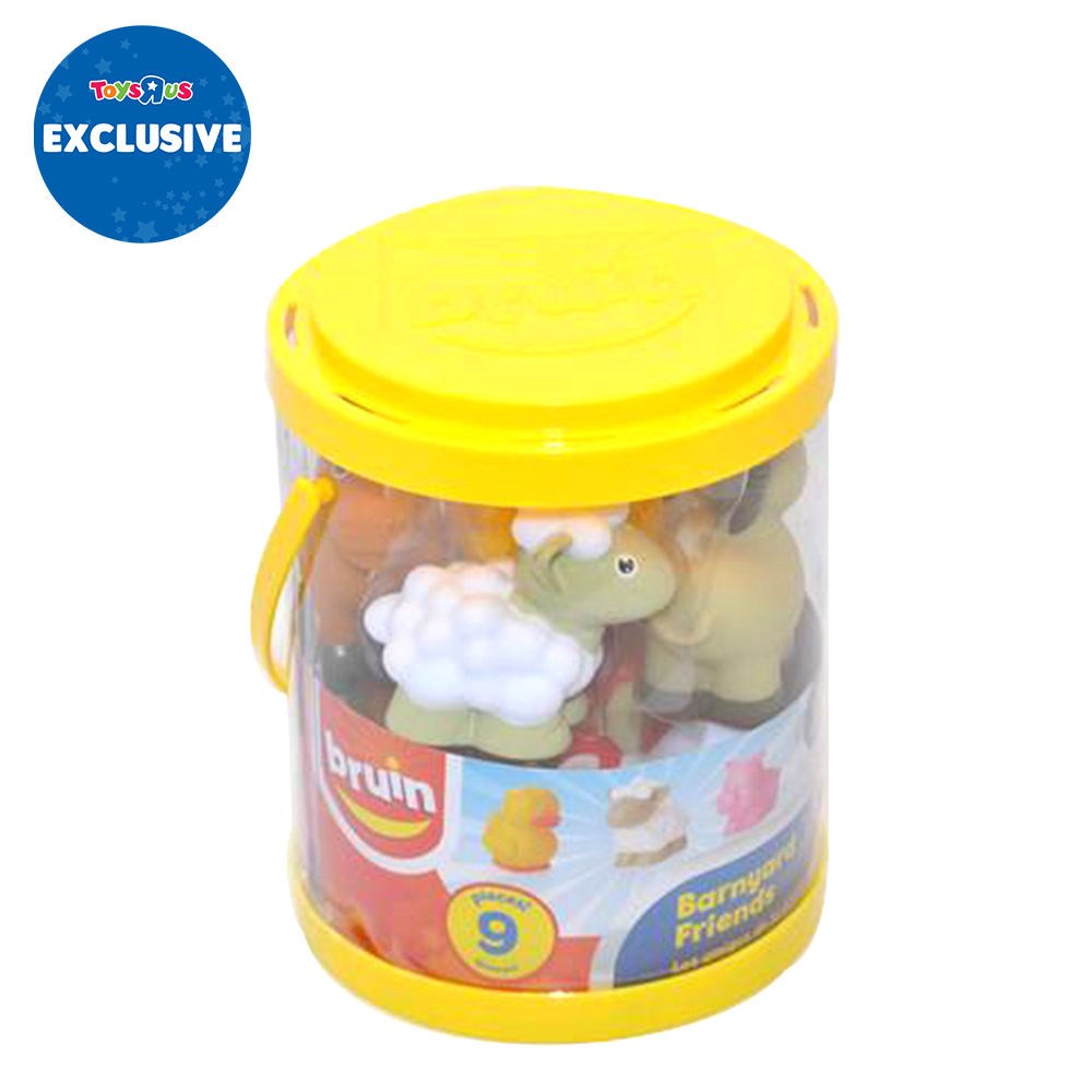 bucket of animal figures