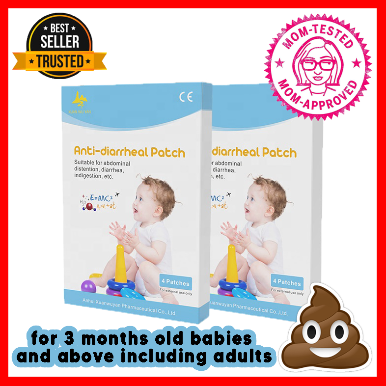 Anti Diarrheal Relief Patch For Diarrhea Constipation Lbm Amoebiasis Indigestion Abdominal Distention Upset Stomach Pain Impatso Kabag Poop Nagtatae Babies Mommies Mothers Kids Adults Seniors Medicine Imodium Natural Organic Herbal Effective 4 Patches