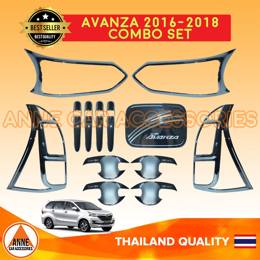 Toyota Avanza J G E Garnish Cover Set Chrome 2012 - 2018 Toyota Avanza ...