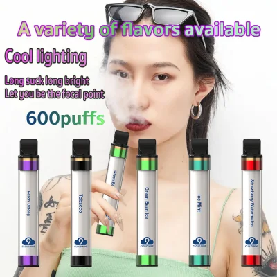 Disposable Electronic Cigarettes 600 Puff svapesmoke pen type Full body colorful glow 10 flavors available Perfect fit and lip-shaped design vaper smoke full set