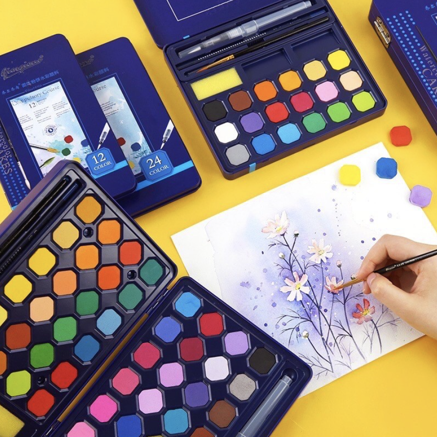 Watercolor Cakes (24 colors) Lazada PH