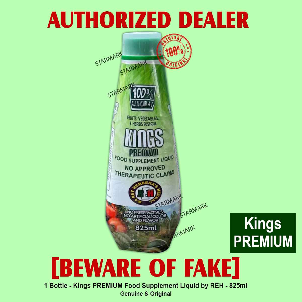 Kings Herbal PREMIUM 825ml Kings PREMIUM Food Supplement Liquid by REH