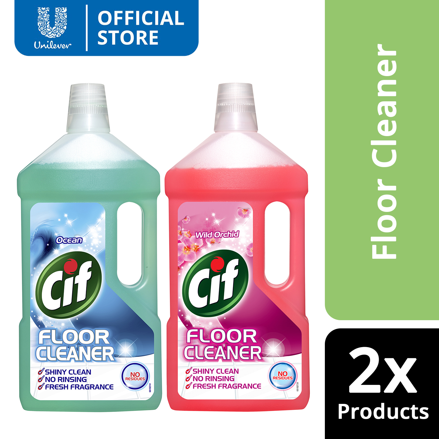 [Bundle] CIF FLOOR CLEANER OCEAN 950ml + CIF FLOOR CLEANER ORCHID 950ML