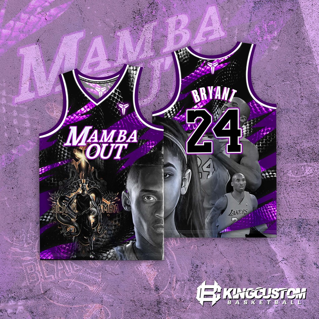 Purple Black Mamba Shirt Black Mamba Kobe Bryant 24 T-Shirt Purple
