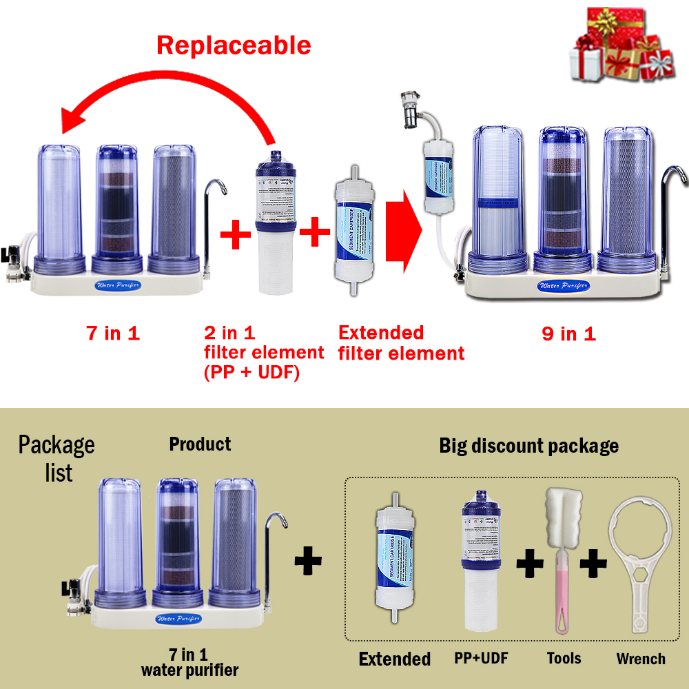 Enhanced Alkaline 7 in 1 Water Purifier Ultrafiltration Water Purifier