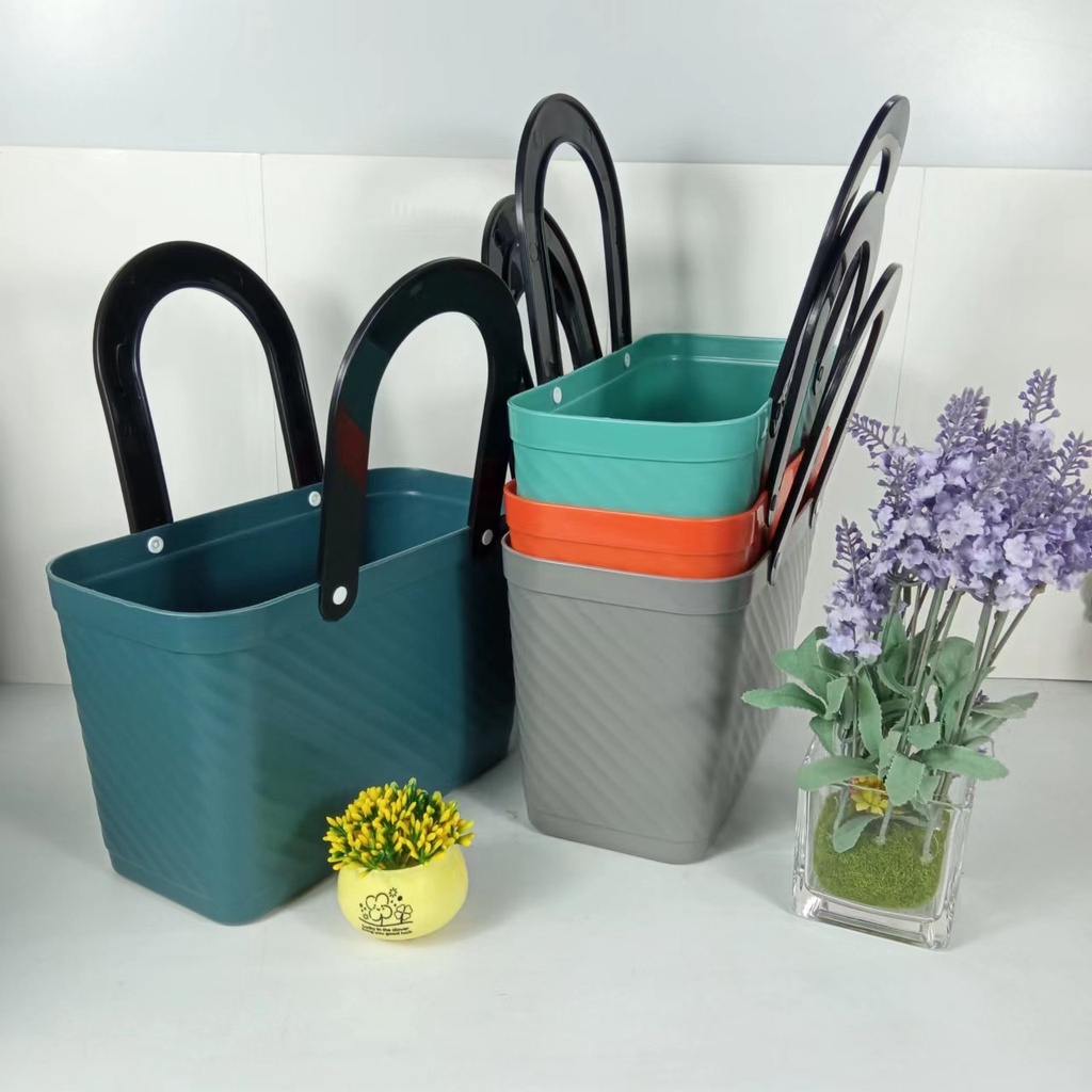 Plastic Basket Bag, Picnic Basket Storage Bag Organizers Shopping