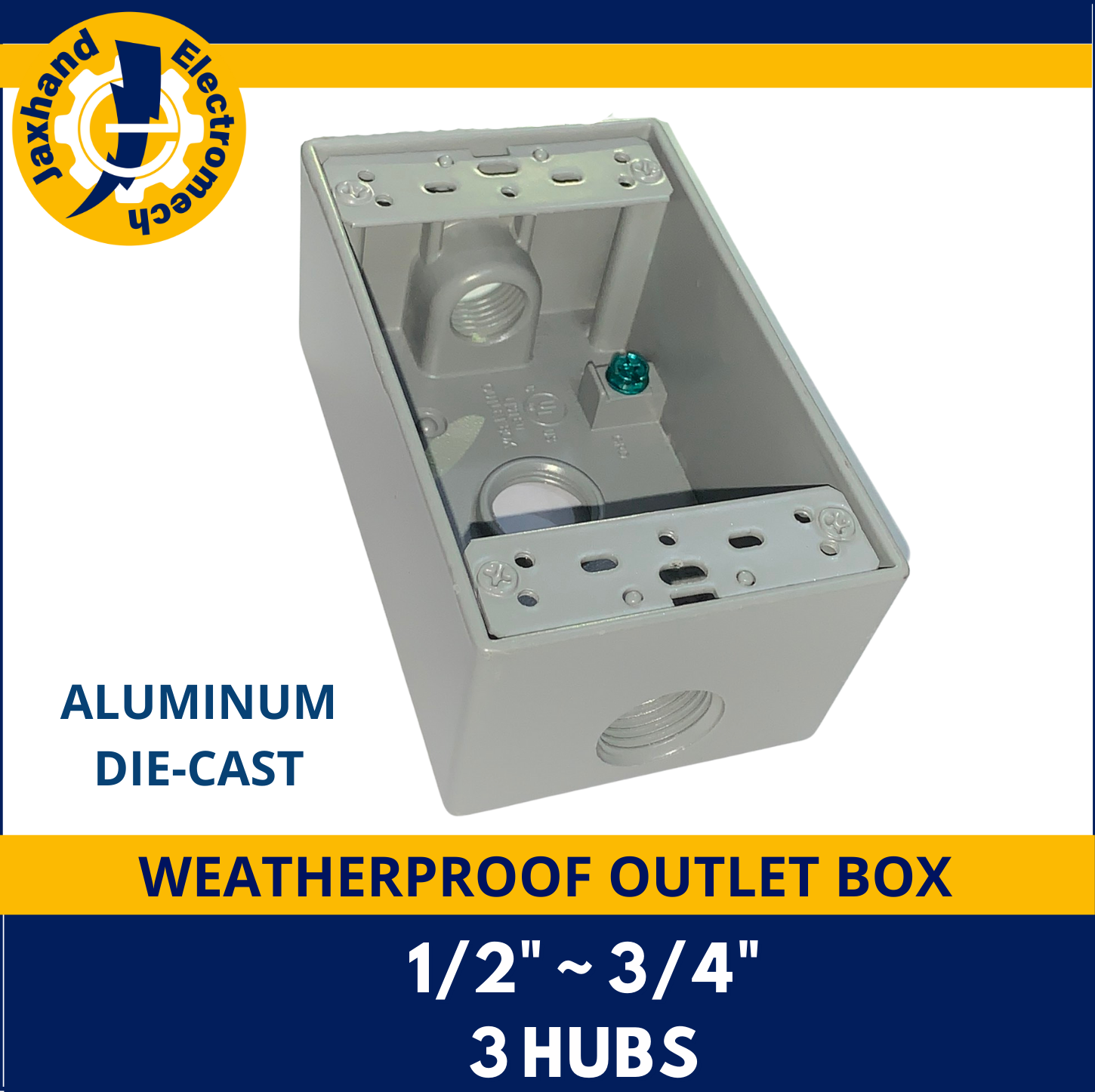 Weatherproof Outlet Box 3 Hubs, Aluminum Die Cast Lazada PH