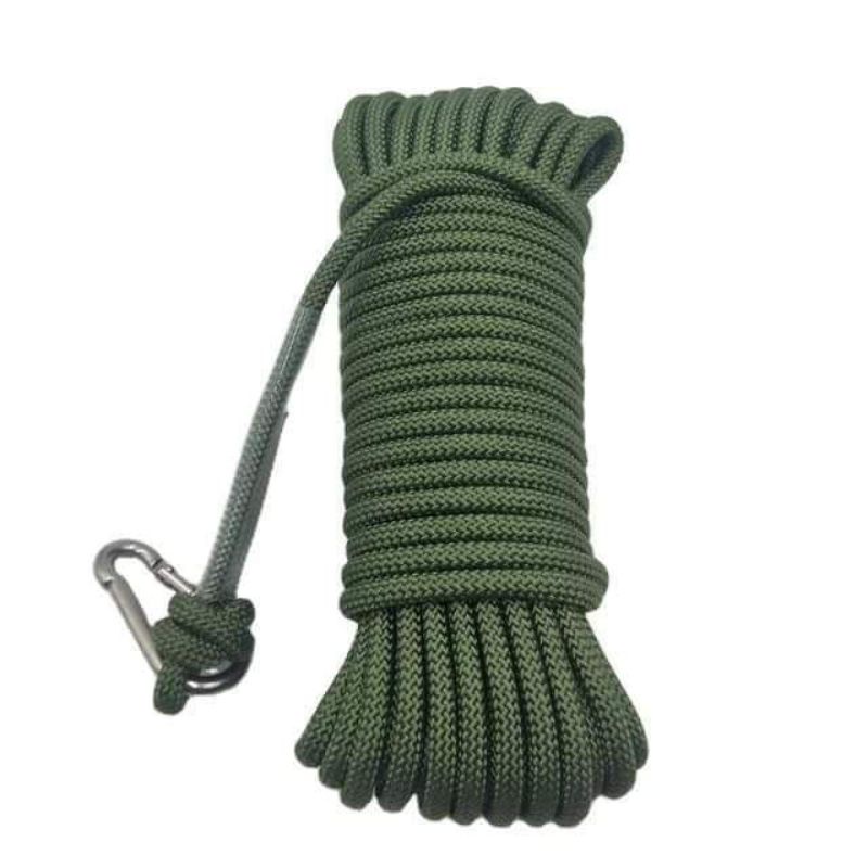 【COD】Safety Rope Climbing Rappelling Rescue Escape 20m/10m 10mm Utility Rope with 2 Steel