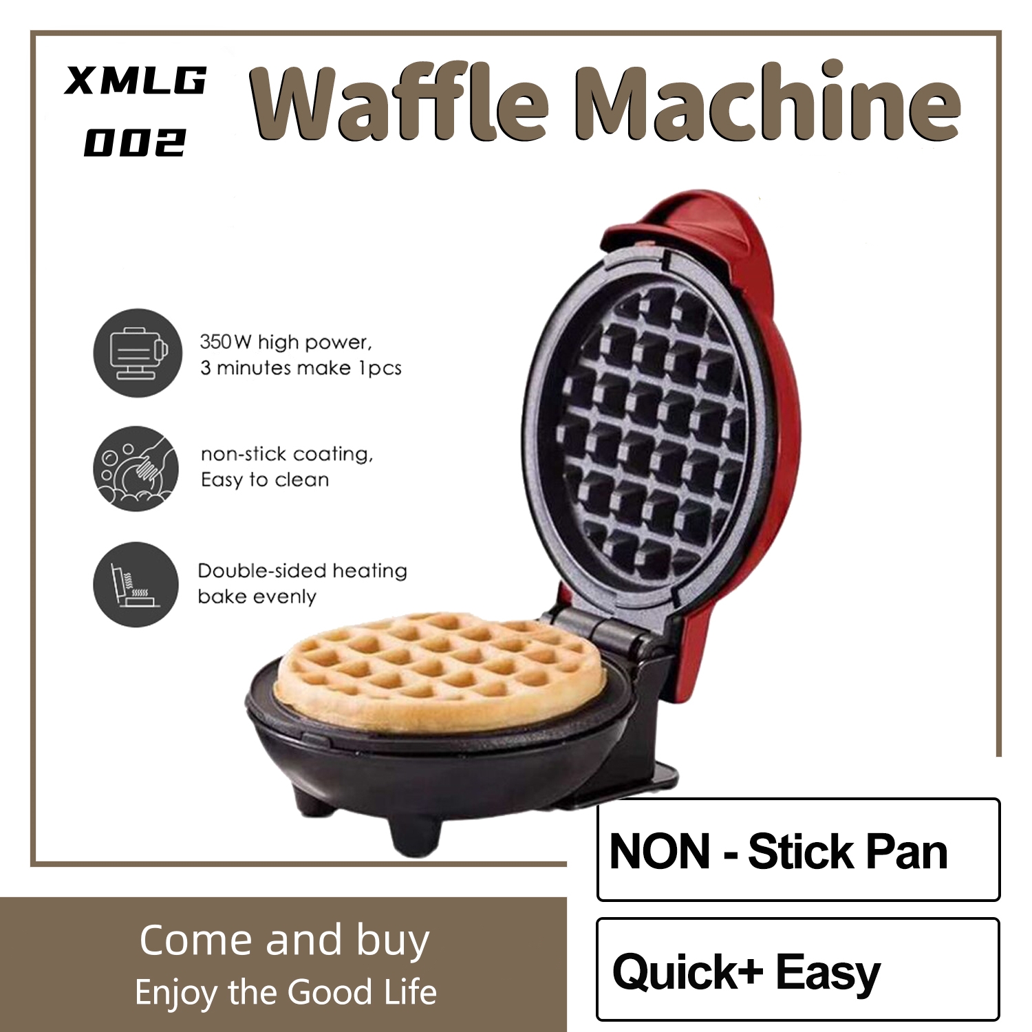 Mini Waffle Maker, Electric Waffle Maker, Nonstick Chaffle Maker for Hash  Browns, Mini Waffle Iron Easy to Clean, PFOA Free - AliExpress