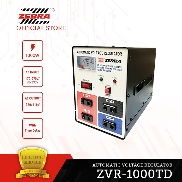 ZEBRA 1000W AVR With Time Delay Power Supply for Computer and