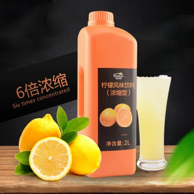 Boduo Lemon Concentrated Syrup 2L for fruit tea milk tea shop