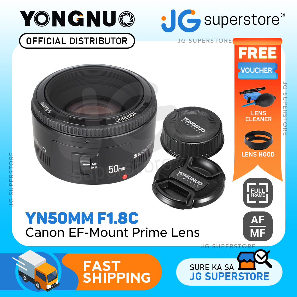 Yongnuo YN50MM F1.8C 50mm f/1.8 Prime Lens for Canon EF Auto Focus JG  Superstore Lazada PH