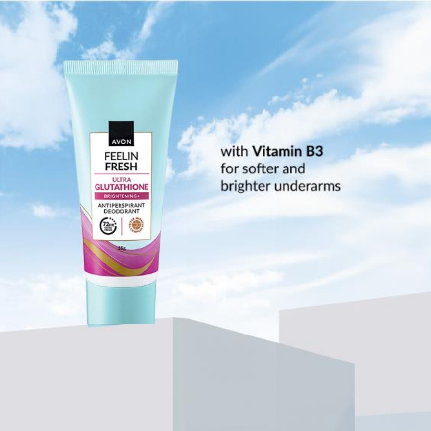 AVON Feelin Fresh Ultra Glutathione Quelch Anti-Perspirant Deodorant Cream  55g