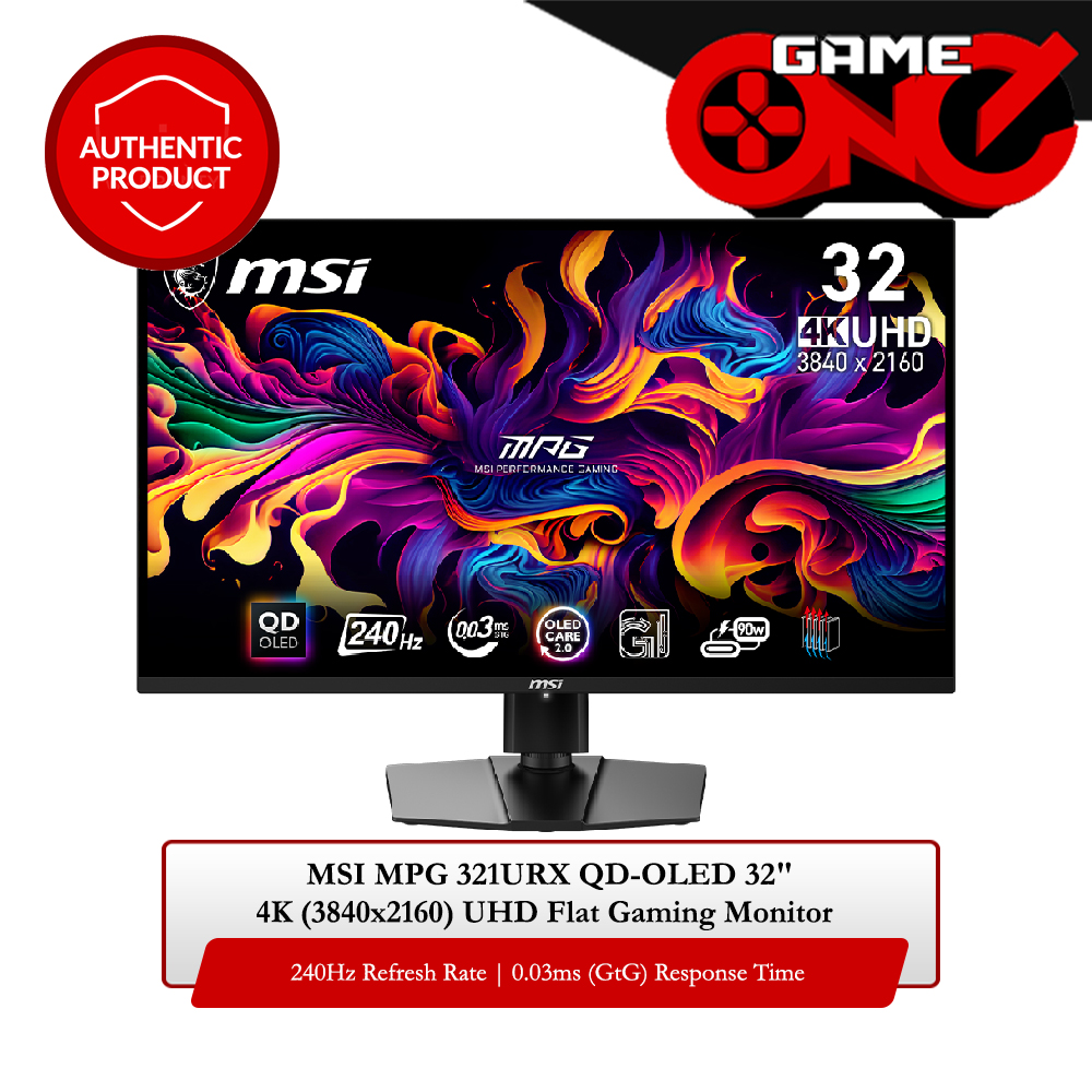 MSI MPG 321URX QD-OLED 32" 4K (3840x2160) UHD Flat Gaming Monitor ...