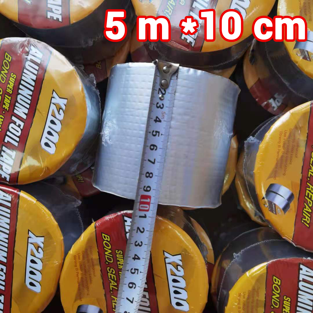5M 10M Butyl Waterproof Tape Leak Proof Long Lasting Aluminum Foil Tape