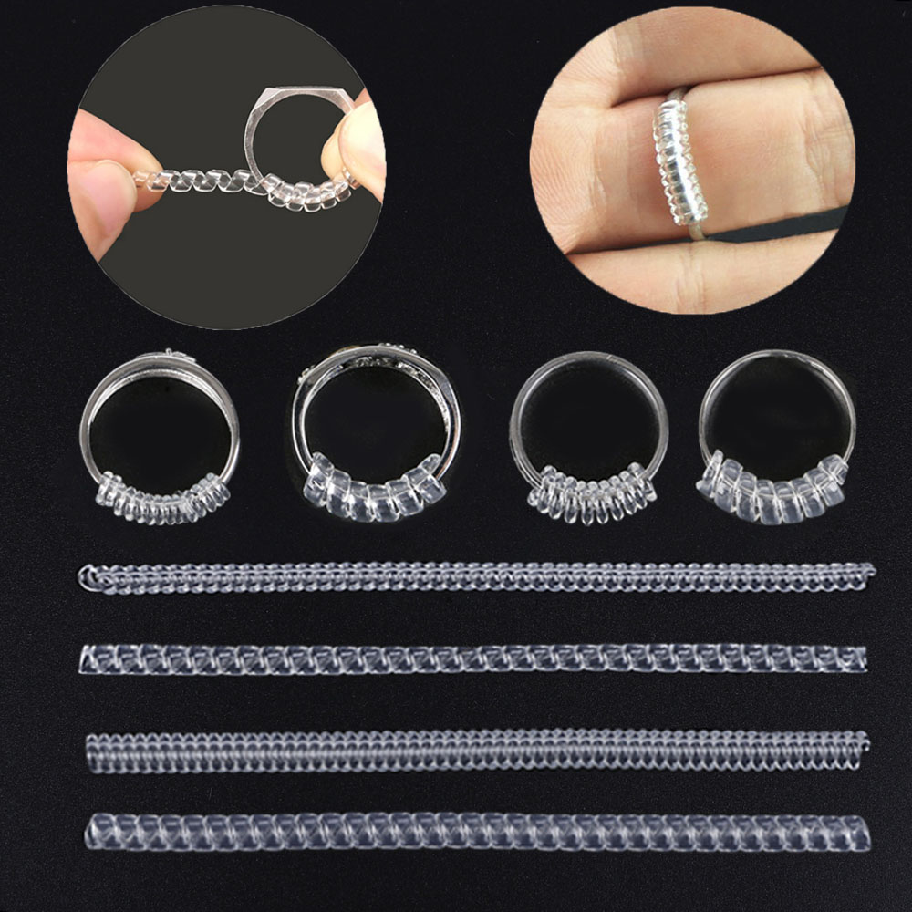 PKWPT Ring Size Clear Guard Resizing Fitter Reducer Insert Ring Adjuster Jewelry Tools Ring Sizer Tighteners
