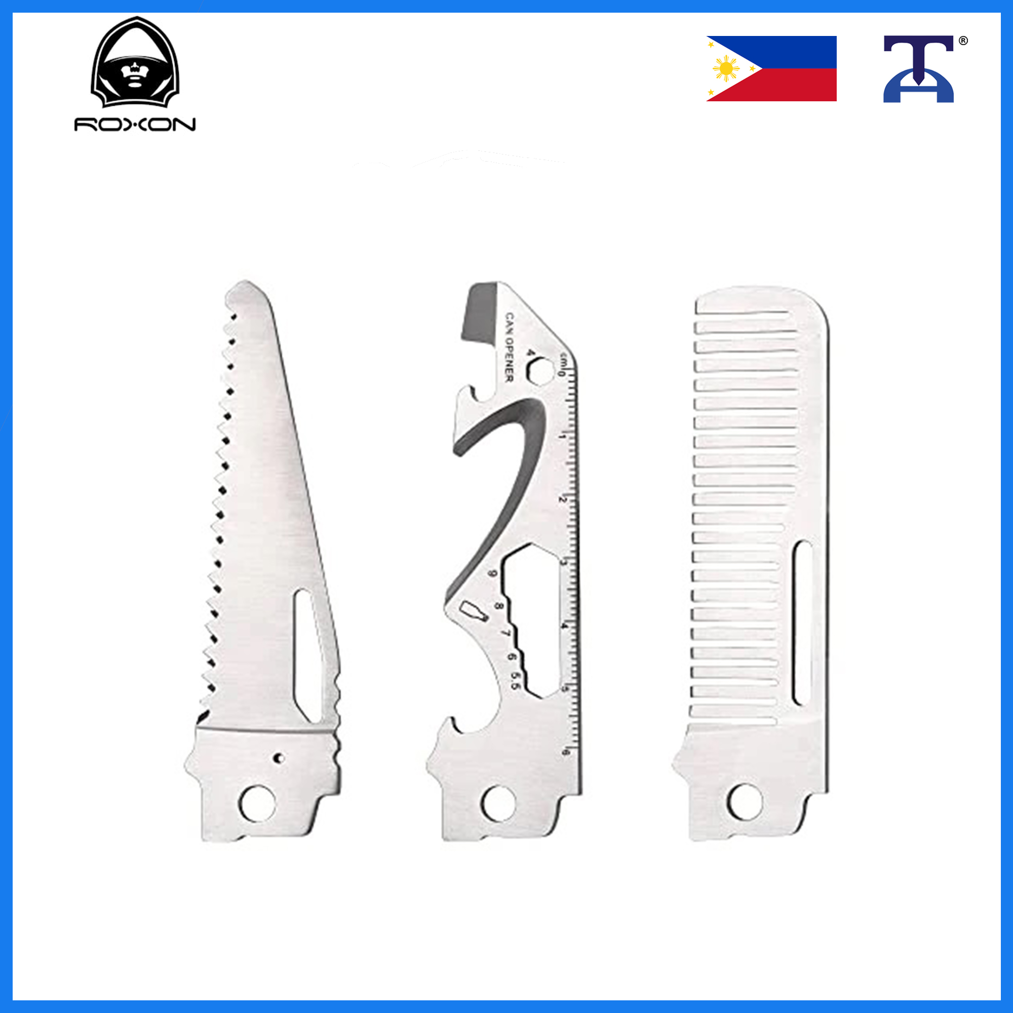 ROXON Set Lame Sostituibili Serie BA Per Multitool S802 Phantom E S502 Phantasy – 11 Pezzi In Custodia