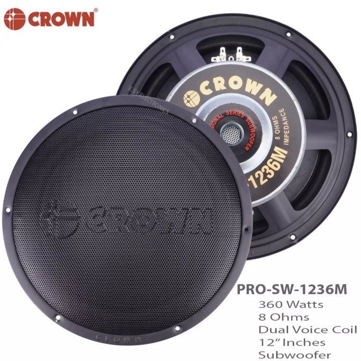 crown subwoofer 12 inch