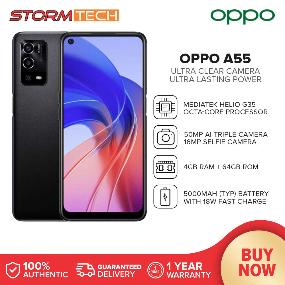 oppo a55 4 gb ram 64 gb rom starry black