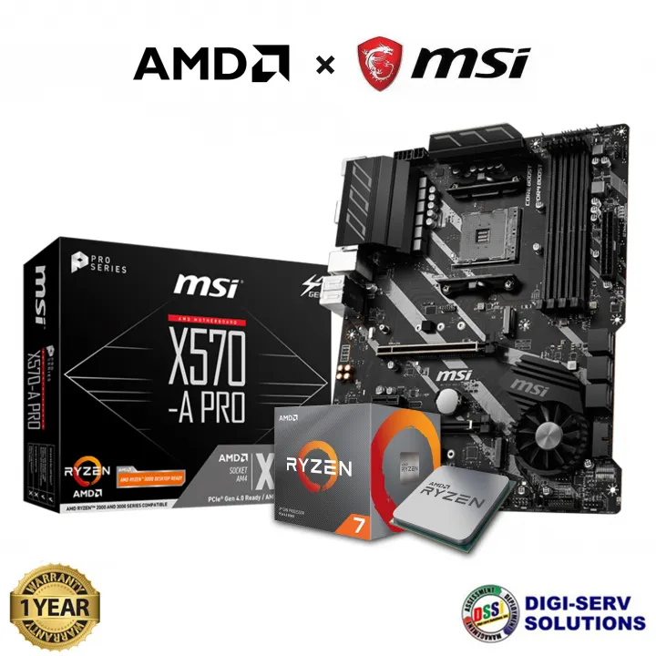 Amd Ryzen 7 3700x With Msi X570 A Pro Gaming Motherboard Bundle Lazada Ph