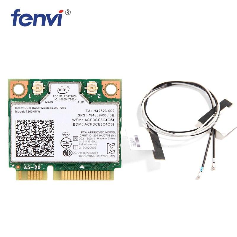 Intel Dual Band Wireless Ac 7260hmw 7260 Pci E 802 11ac Wifi Bt 4 0 Mini Wlan Card 2 4g 5ghz 2x2 Wifi Bluetooth 4 0 Antenna Xt Store Lazada Ph