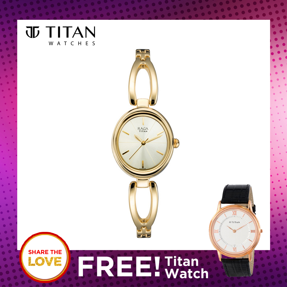 Titan Raga Gold Stainless Steel Watch 