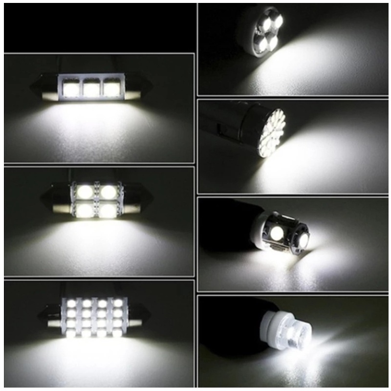 thumbnail image 2 of 14-Piece T10 36mm LED Interior Car Light Kit - White, 6000K-8000K, Easy Install 2 of 14