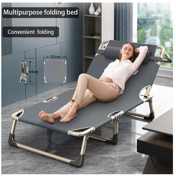 Folding Bed Portable Bed Outdoor Adjustable Family Nap Bed Office