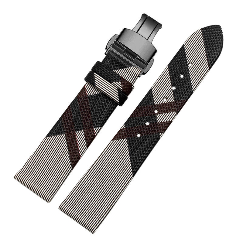 ⌚◊◘❇ Plaid leather men's and women's watch strap suitable for Burberry  BURBERRY BU19384 Burberry bracelet | Lazada PH
