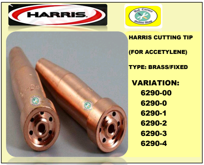 HARRIS CUTTING TIP ACETYLENE (BRASS / Fixed ) (00, 0, 1, 2, 3, 4