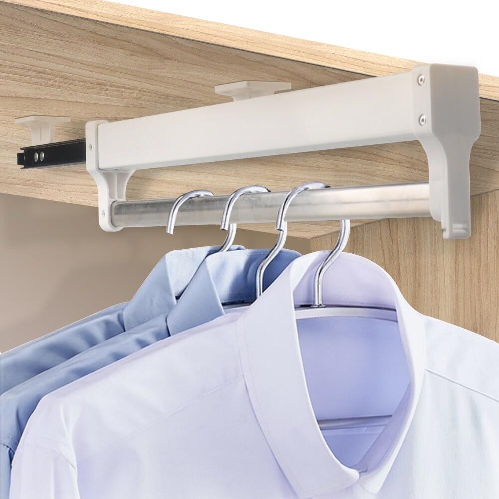 Extendable Closet Hanger Pull-Out Closet Valet Rod Adjustable Wardrobe ...