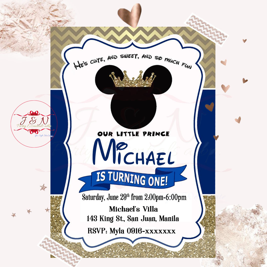 Prince mickey mouse baby hot sale shower