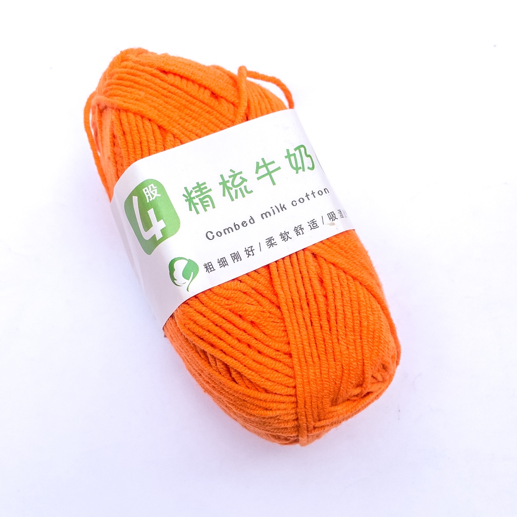4ply Cotton-Acrylic Blend Yarn (60% Cotton, 40% Acrylic) Sport Combed ...