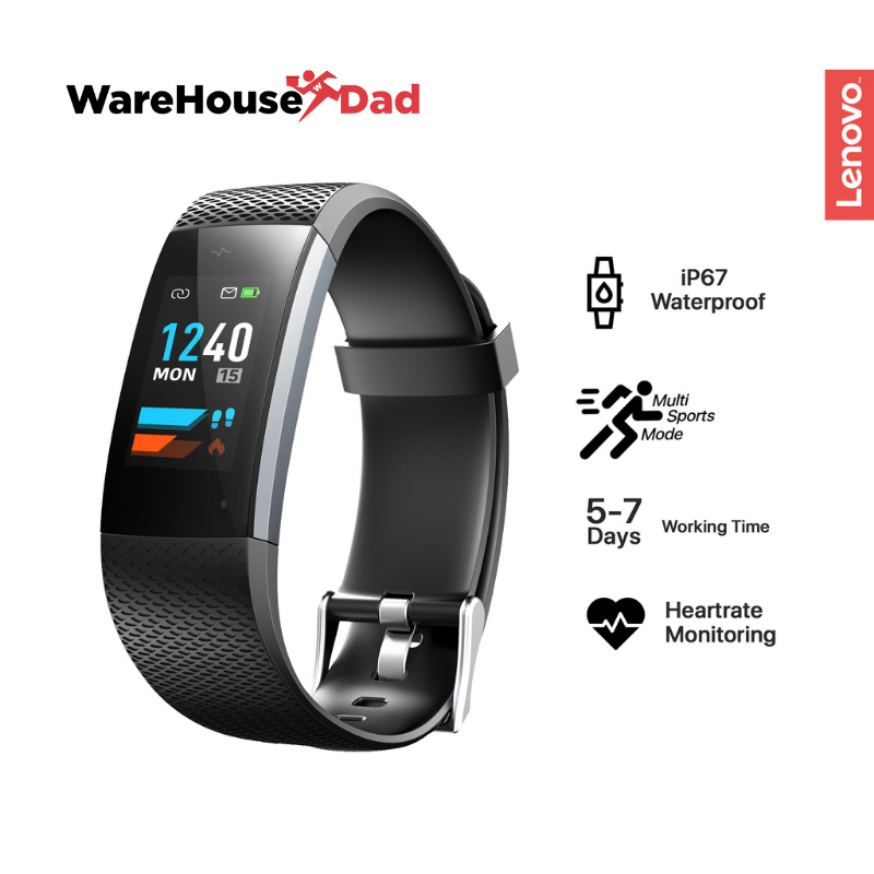Lenovo Smart Watch WD06 Color Screen Heart Rate Band Black works with  Android \u0026 iOS | Lazada PH