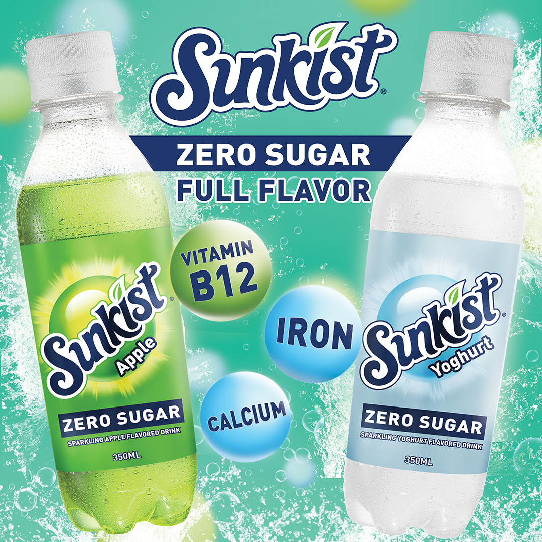 Sunkist Zero Sugar Carbonated Drink 350ml Lazada PH