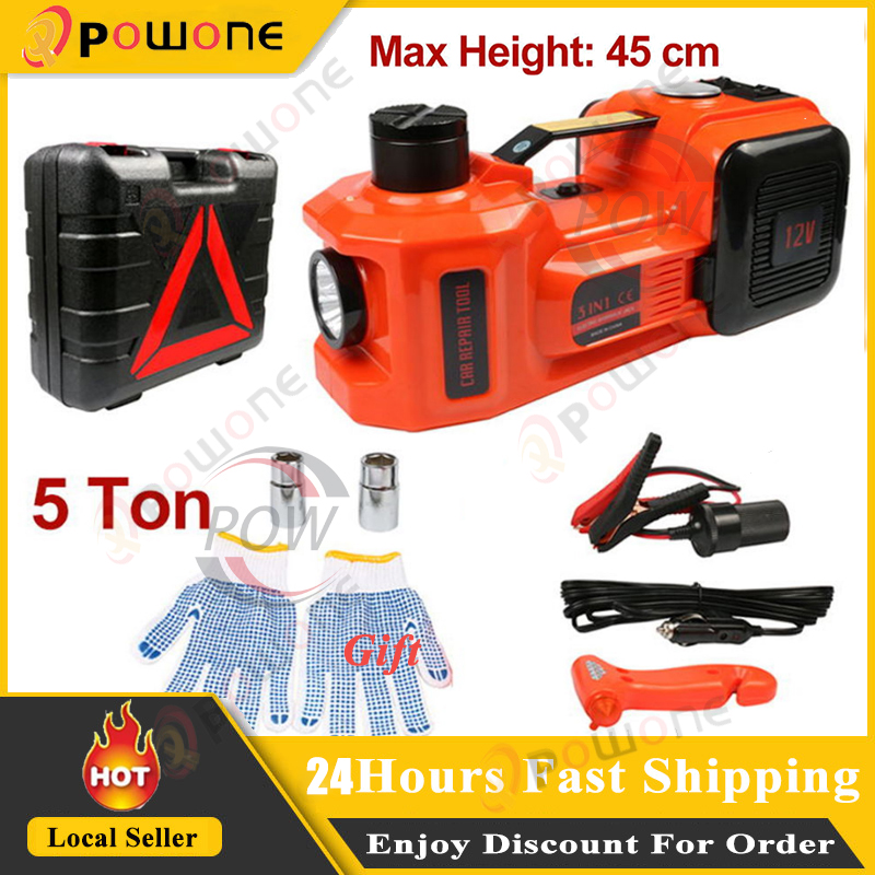 3in1 Car Electric Jack SUV Jacks Hydraulic Floor Impact Wrench 45MM 12V ...