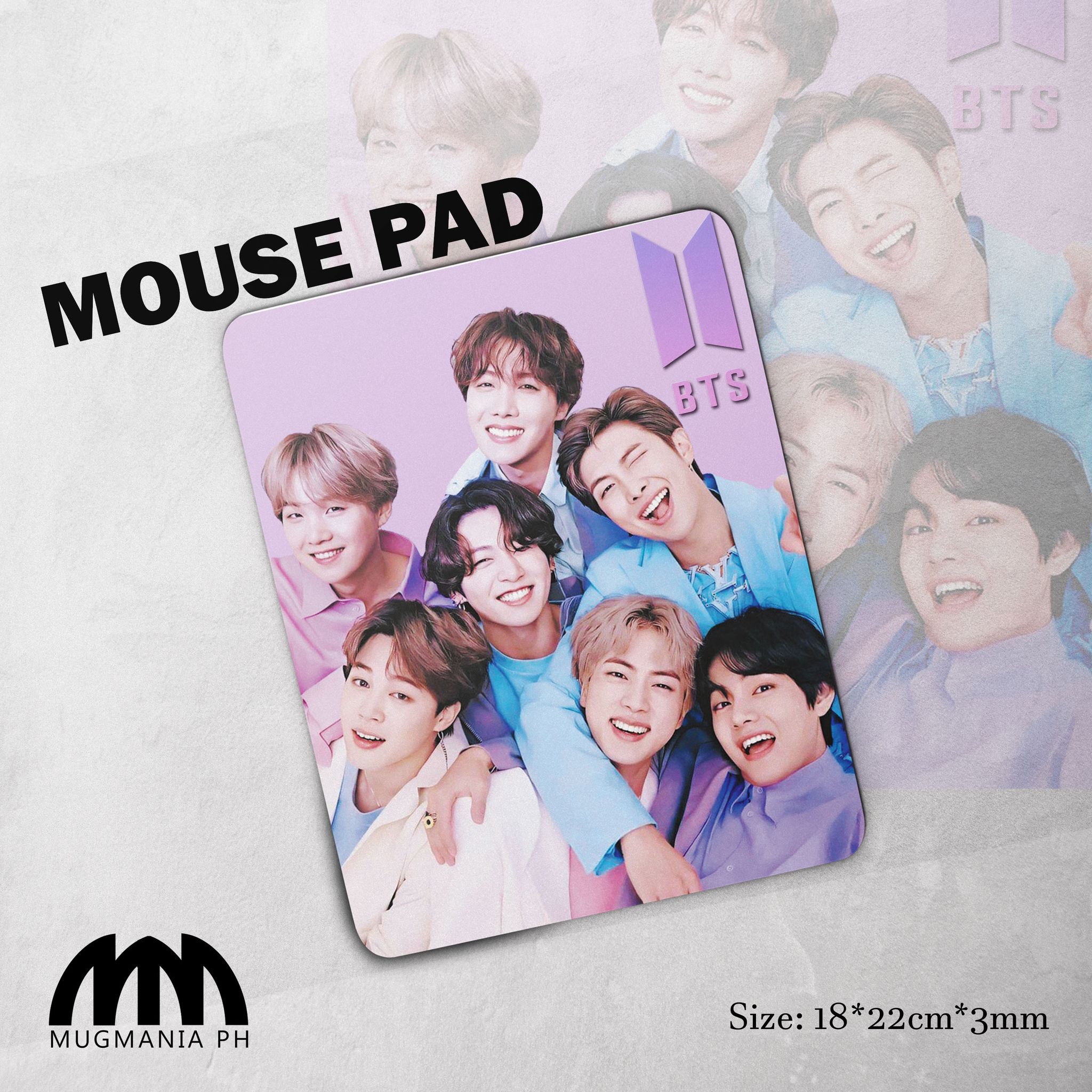 BTS Mouse Pad - Mugmania - Jungkook, V , Jimin , Jin , Suga , RM , J ...