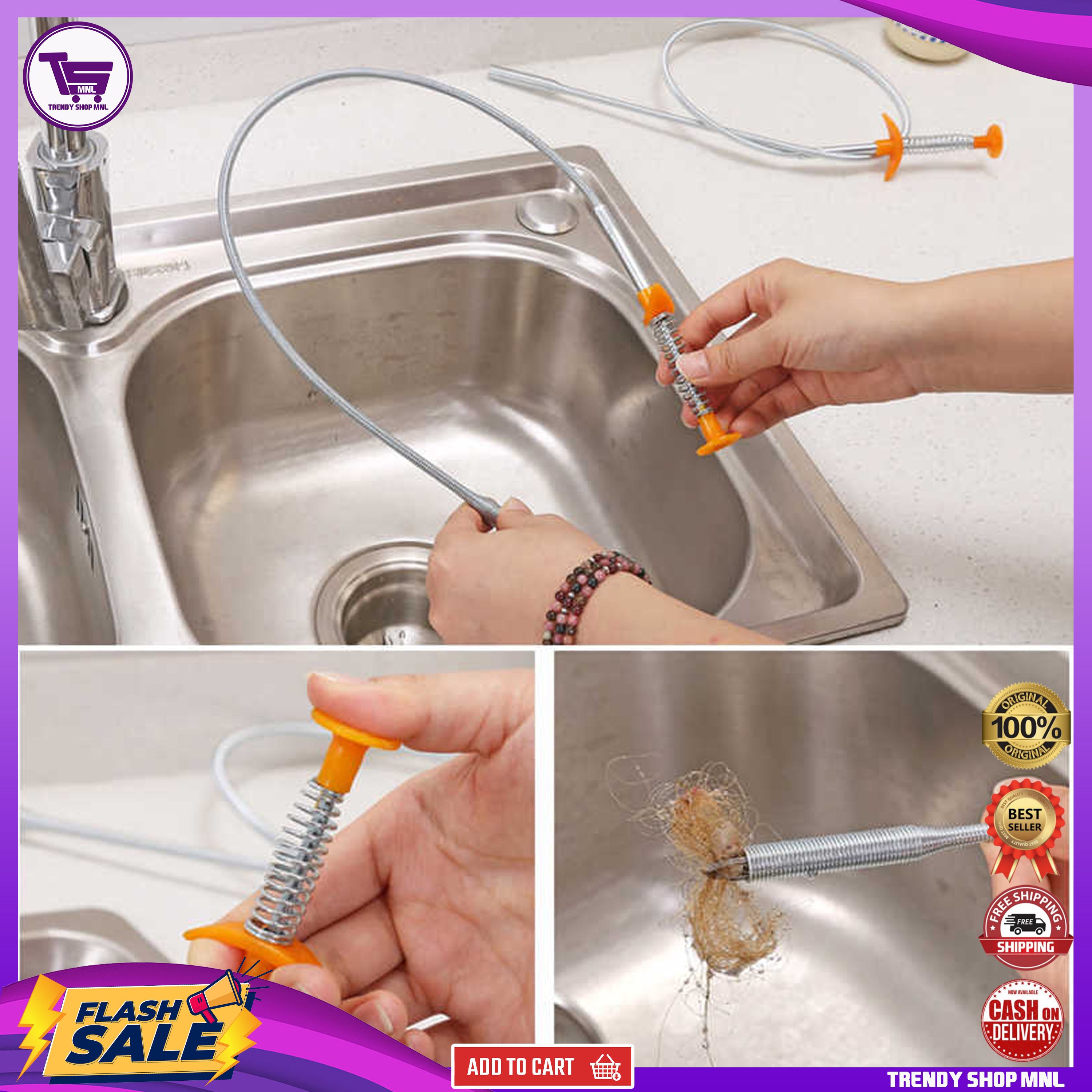 Hair Drain Clog Remover Flexible Sink Claw Pick Up Kitchen