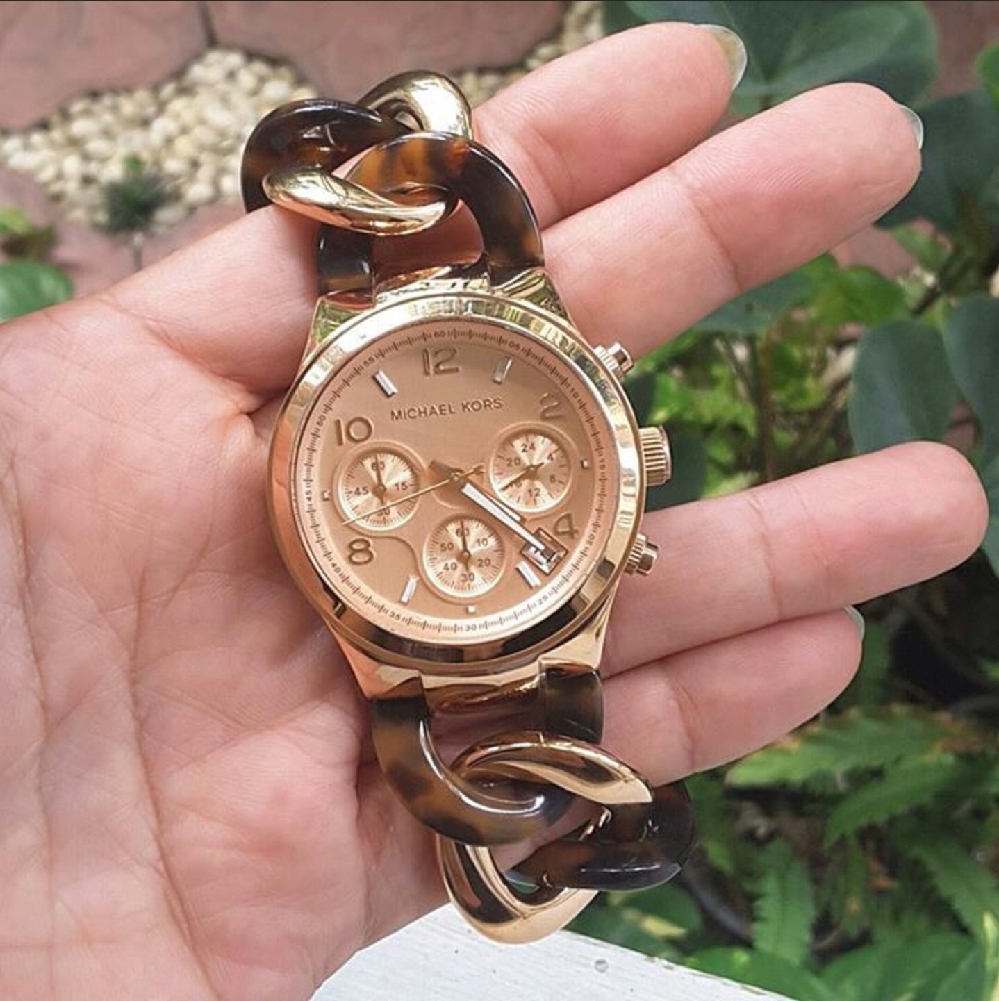 Original Michael Kors Runway Rose Gold-tone Tortoise Twist Chain Link  Ladies Watch MK4269 With 1 Year Warranty For Mechanism | Lazada PH