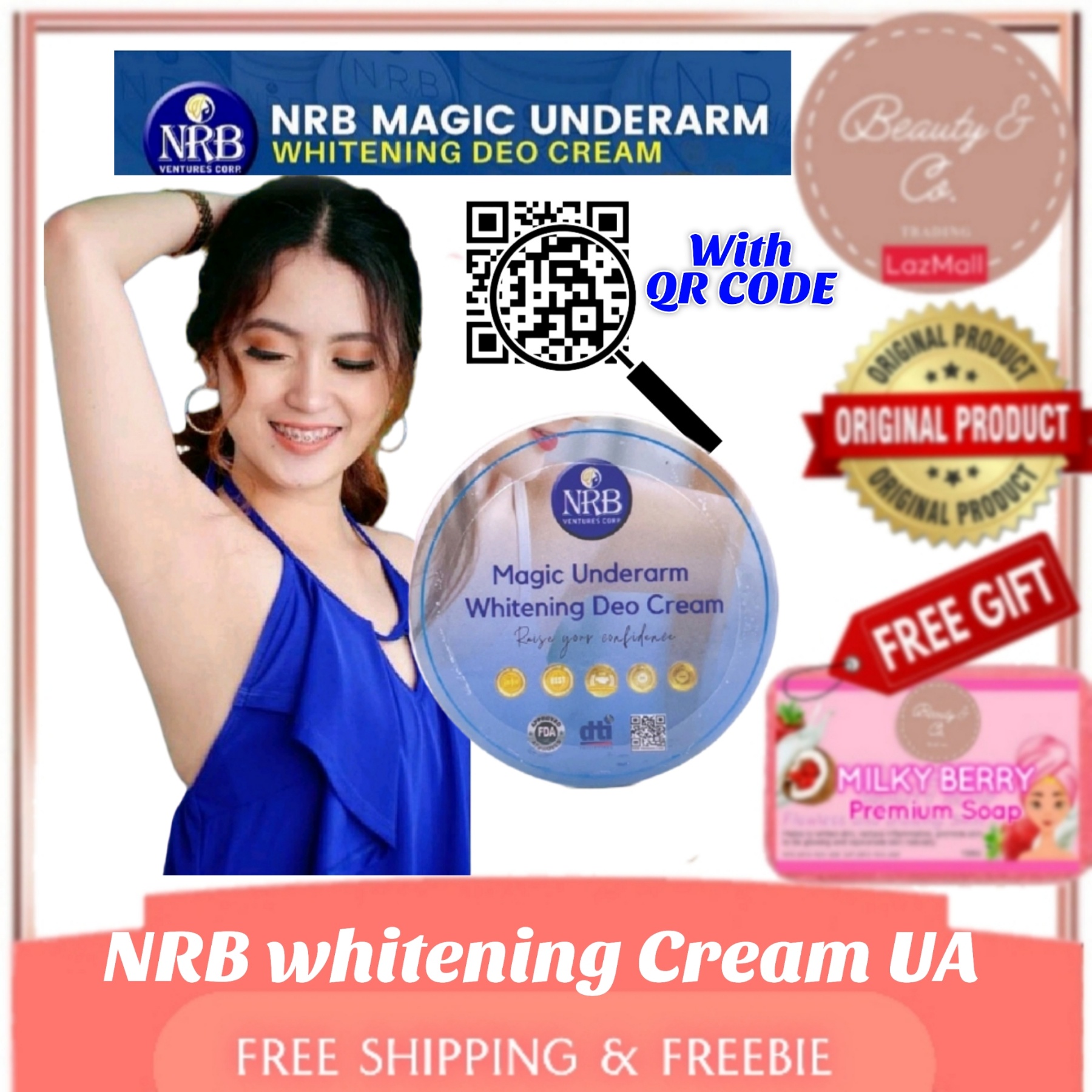 NRB MAGIC DEO NEW PACKAGING UNDERARM WHITENING ANTI-PERSPIRANT Underarm ...