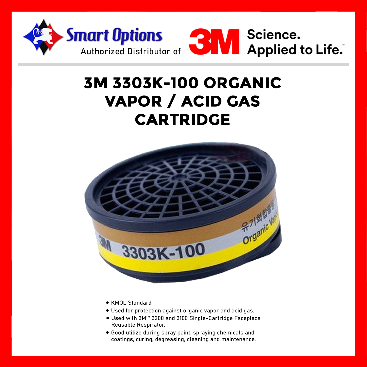 3M Organic Vapor and Acid Gas Cartridge 3303K100 Lazada PH
