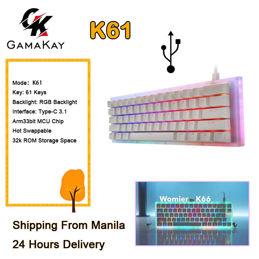 Gamakay K61 60% RGB Mechanical Gaming Keyboard